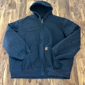 Carhartt Men's Sandstone Active Jacket Quilt Lined Dark Blue 3XL